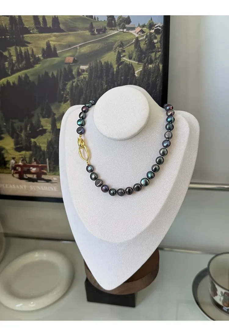 New Arrival Elegant Black Natural Freshwater Pearl 14K Gold Filled Female Beads Chain Necklace Jewelry For Women Birthday Gifts - Image 6