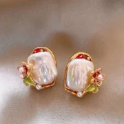New Arrival Sweet Flower Natural Freshwater Pearl 14K Gold Filled Ladies Stud Earrings Jewelry For Women Birthday Gifts