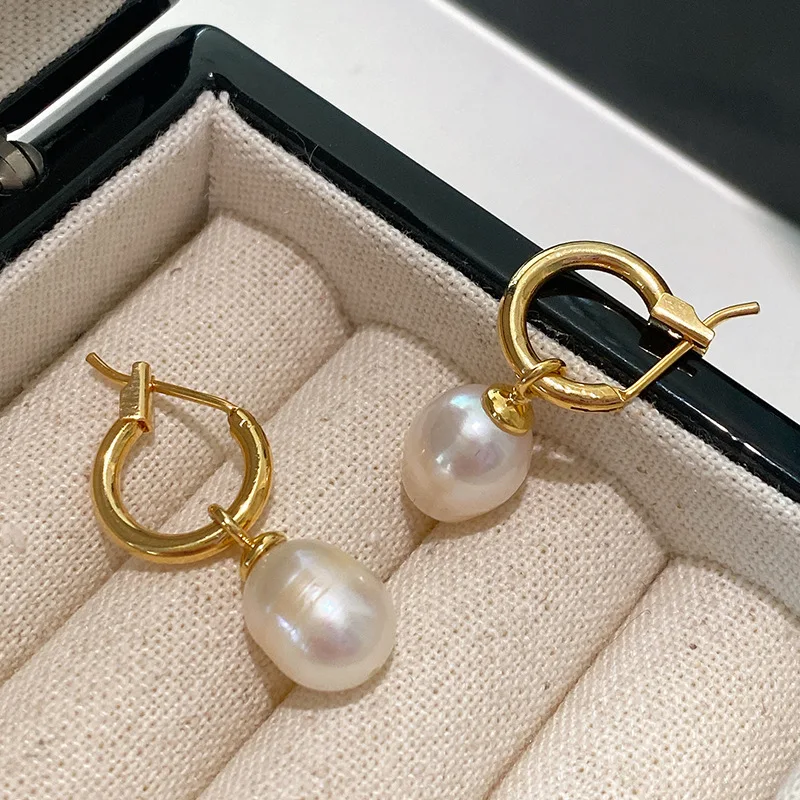 New Arrival Trendy Natural Baroque Freshwater Pearl 14K Gold Filled Female Drop Earrings Jewelry Anti Allergy 2025 New Year Gift - Image 2