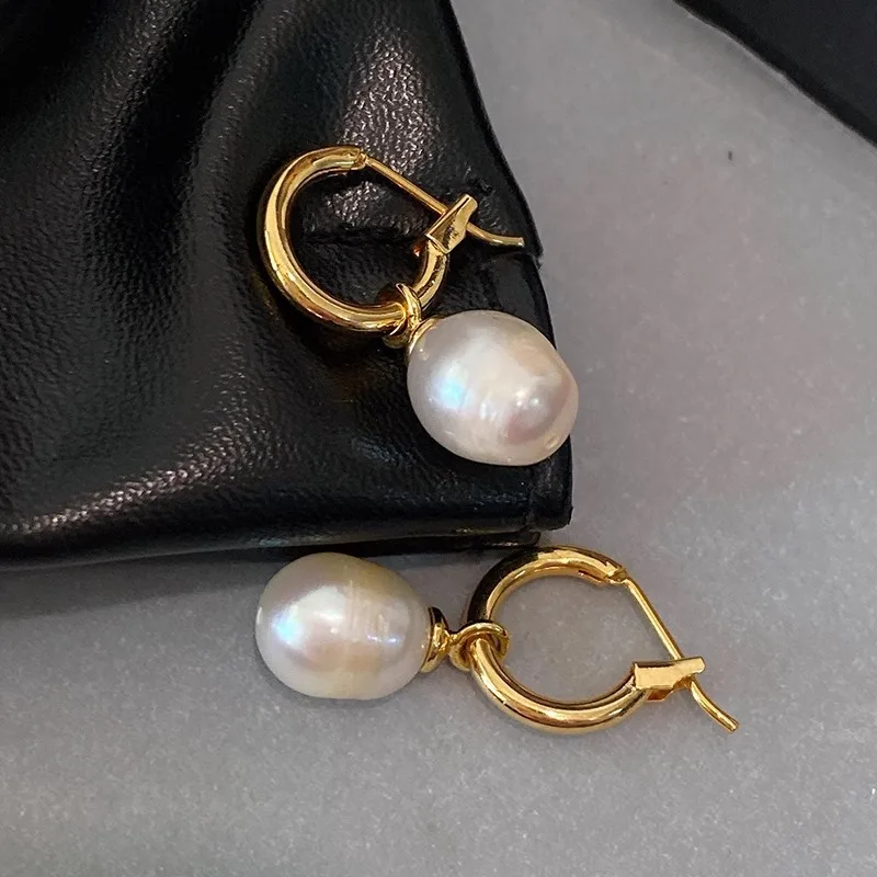 New Arrival Trendy Natural Baroque Freshwater Pearl 14K Gold Filled Female Drop Earrings Jewelry Anti Allergy 2025 New Year Gift - Image 4