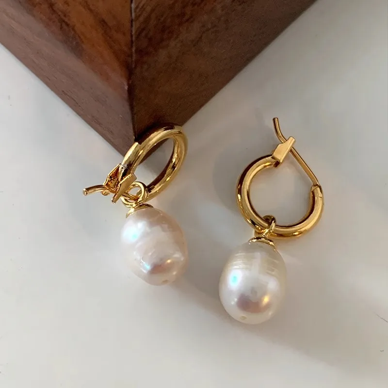 New Arrival Trendy Natural Baroque Freshwater Pearl 14K Gold Filled Female Drop Earrings Jewelry Anti Allergy 2025 New Year Gift - Image 5
