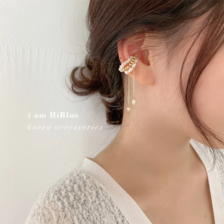 New Arrival Trendy Natural Freshwater Pearl 14K Gold Filled Female Magnet Buckle Earrings Jewelry For Women Gifts - Image 2