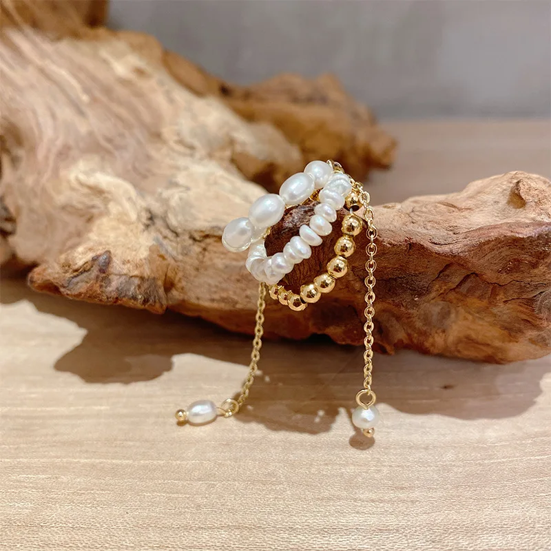 New Arrival Trendy Natural Freshwater Pearl 14K Gold Filled Female Magnet Buckle Earrings Jewelry For Women Gifts - Image 3