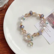 Trendy 100% Natural Freshwater Pearl & Crystal 14K Gold Filled Female Charm Bracelet Jewelry For Women Christmas Gifts Cheap