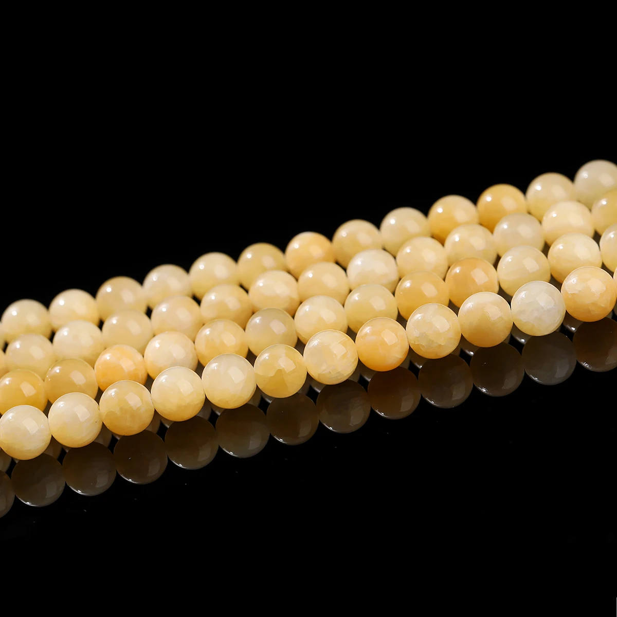 Wholesale 3A Natural Stone Yellow Jade Beads Round Loose Spacer Chalcedony for Jewelry Making DIY Bracelets Necklace Accessories - Image 3