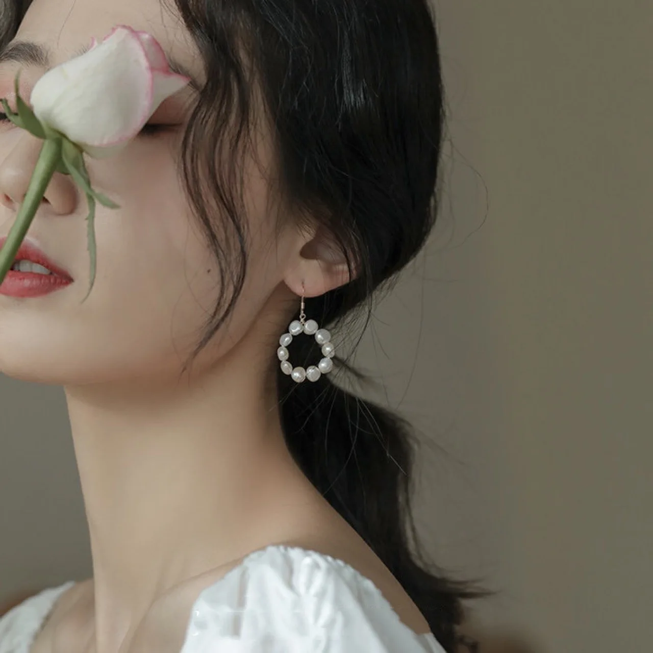 Wholesale Jewelry 100% Natural Baroque Freshwater Pearl 14K Gold Filled Ladies Drop Earrings For Women Anti Allergy - Image 4