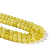 Wholesale Natural Lemon Jade Beads 4 6 8 10 12mm Round Loose Spacer Bead for Jewelry Making DIY Necklace  Bracelet Accessories