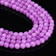Wholesale Natural Stone Violet Chalcedony K2 Beads Round Loose Spacer Beads for Jewelry Making DIY Bracelet Necklace Accessories