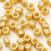 20pcs/lot 14K 18K Gold Color Brass Flower Spiral Bracelets Beads Spacer Beads Jewelry Necklaces Making DIY Accessories