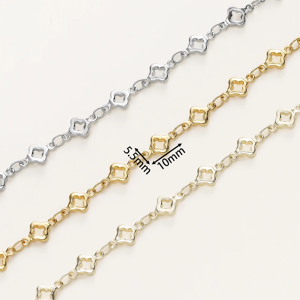 1Meter/Pack 5.5MM 14/18K Gold Plated Brass Rhombus Chain For Jewelry Making Necklace Bracelets Chain Jewelry Making Supplies - Image 2