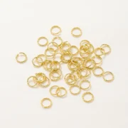 20-50pcs/bag 14K 18K Gold Twisted Open Jump Ring Split Connect Round Ring For DIY Jewelry Handmade Wholesale Making Accessories Material