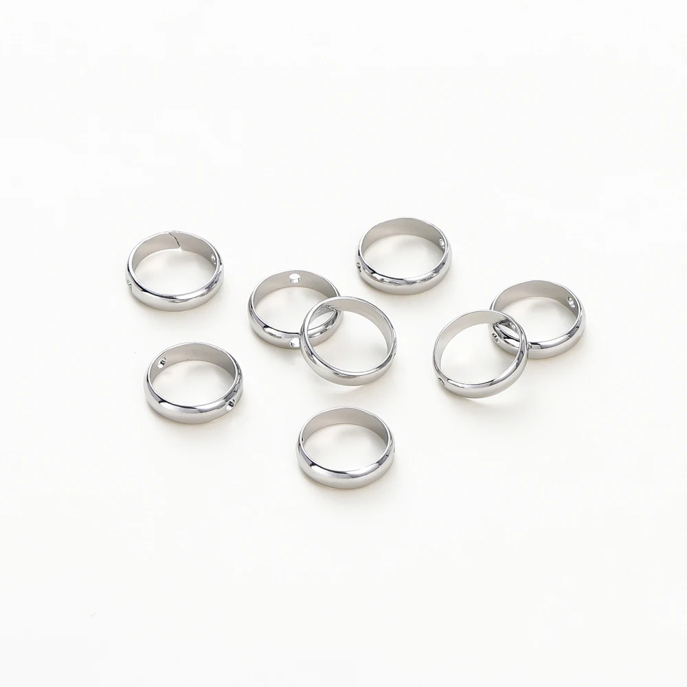 20pcs 14K 18K Gold Plated Brass Round Circle Frame Spacer Beads Pendant Connectors For DIY Earring Jewelry Making Accessories - Image 4