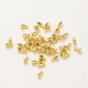 50pcs/lot 14K 18K Gold Water Drop Tail Extender Chain Beads Pendants  Connector End Beads For DIY jewelry Material Handmade Accessories