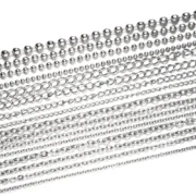 5m/lot 1.2mm-4.0mm Never Fade Stainless Steel Multi Styles Necklace Extender Chains For DIY Jewelry Making Findings Accessories