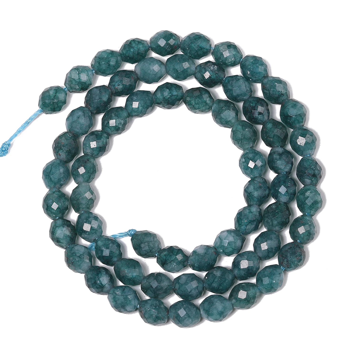 5x6mm Dark Green Jade Stone Beads Faceted Oval Shape Beads for Jewelry Making Diy Drop Bracelet Necklace Accessories - Image 2