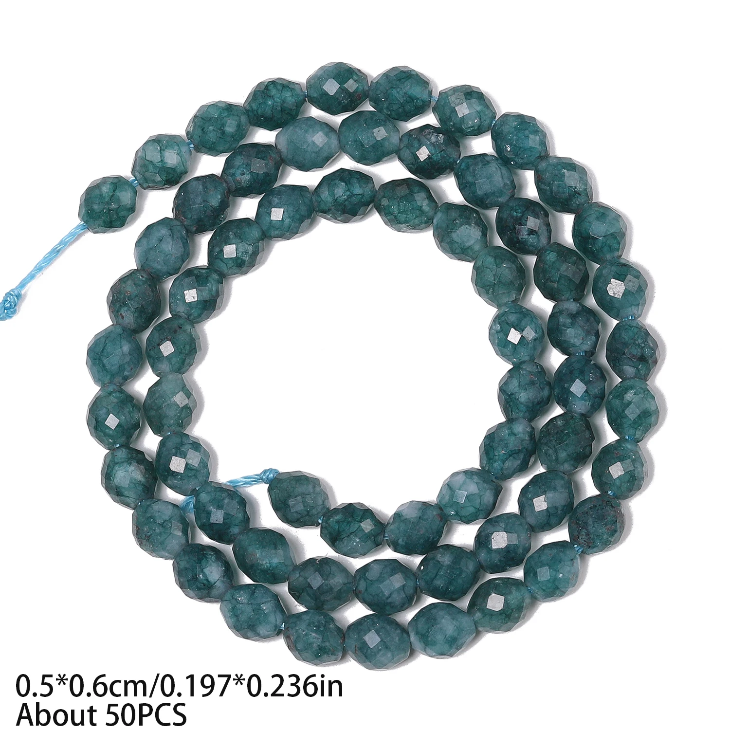 5x6mm Dark Green Jade Stone Beads Faceted Oval Shape Beads for Jewelry Making Diy Drop Bracelet Necklace Accessories - Image 5