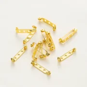 6pcs/lot 14K 18K Gold Blank Brooch Base Pin Clips Pendants Safety Pin Clasp Fitting DIY Jewelry Crafts Handmade Supplies Material