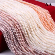 AA 36cm Natural Freshwater Pearl High Quality Nearly Round Punch Loose Bead for Jewelry Making DIY Necklace Bracelet Accessory