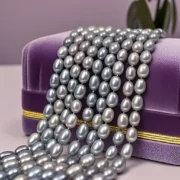 AAA Dazzling Natural Freshwater Gray Rice Pearl Isolated Loose Bead Women Gift Jewelry Make DIY Necklace Bracelet Accessories