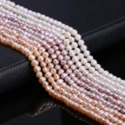 Hot Sale Natural Freshwater Cultured Pearls Beads Round 100% Women Gift for Jewelry Making DIY Necklace Bracelet 13 Inches