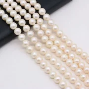High Quality Natural Freshwater White Pearl Round Loose Beads For Jewelry Making DIY Charm Bracelet Necklace Accessories 11-12mm