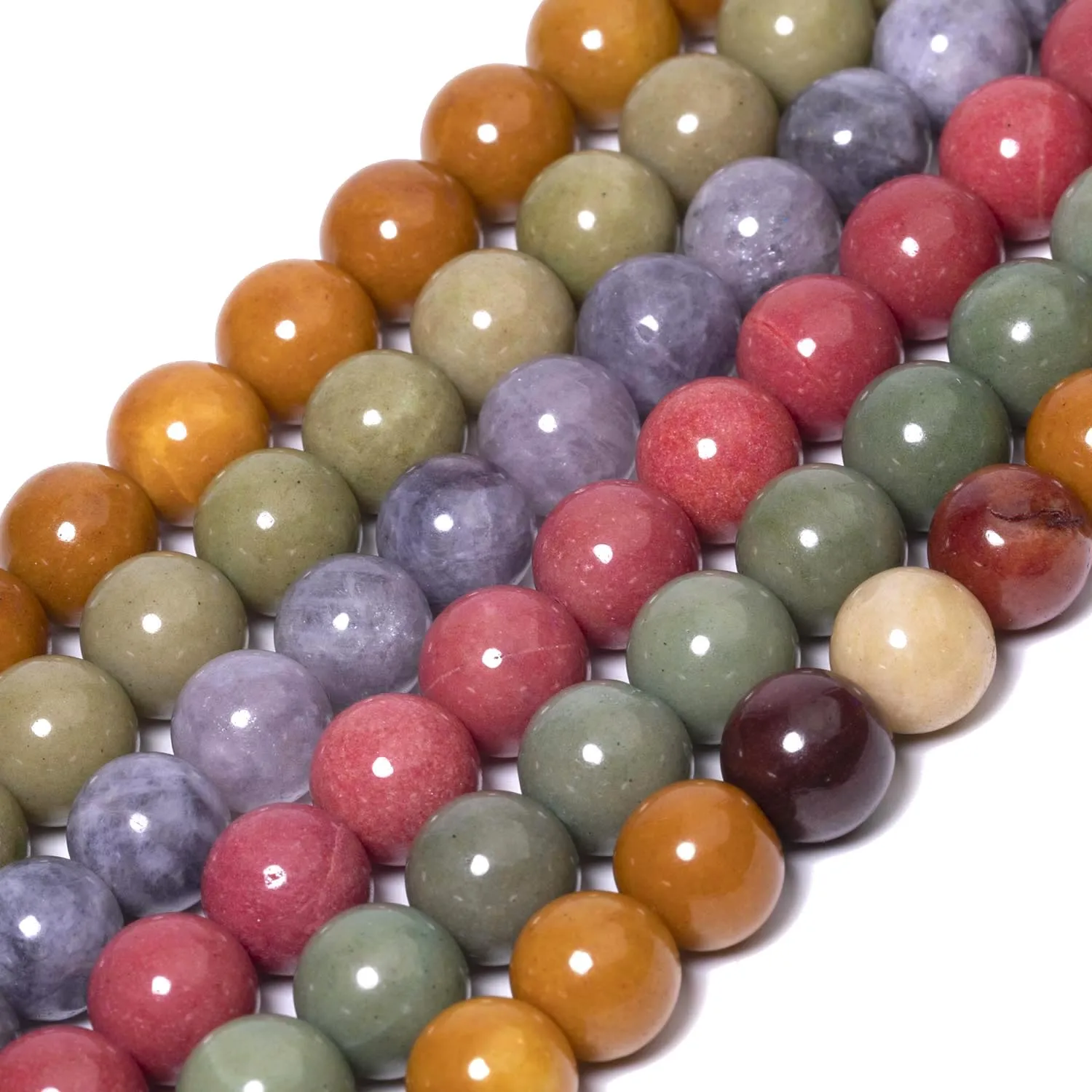 Multicolor Natural Alashan Agate Stone Beads 6mm 8mm 10mm Round Loose Spacer Beads for Jewelry Making Diy Bracelet Accessories - Image 4