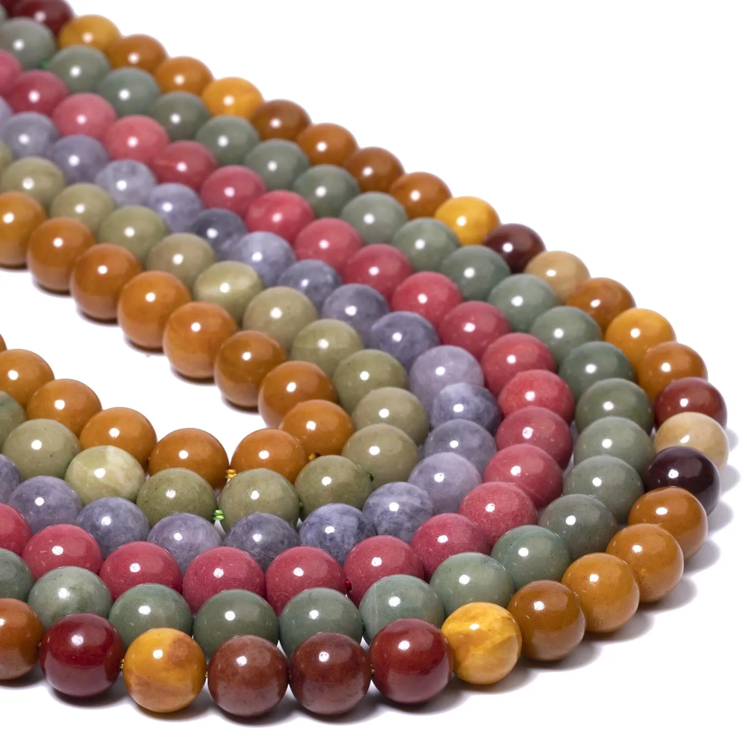 Multicolor Natural Alashan Agate Stone Beads 6mm 8mm 10mm Round Loose Spacer Beads for Jewelry Making Diy Bracelet Accessories - Image 5