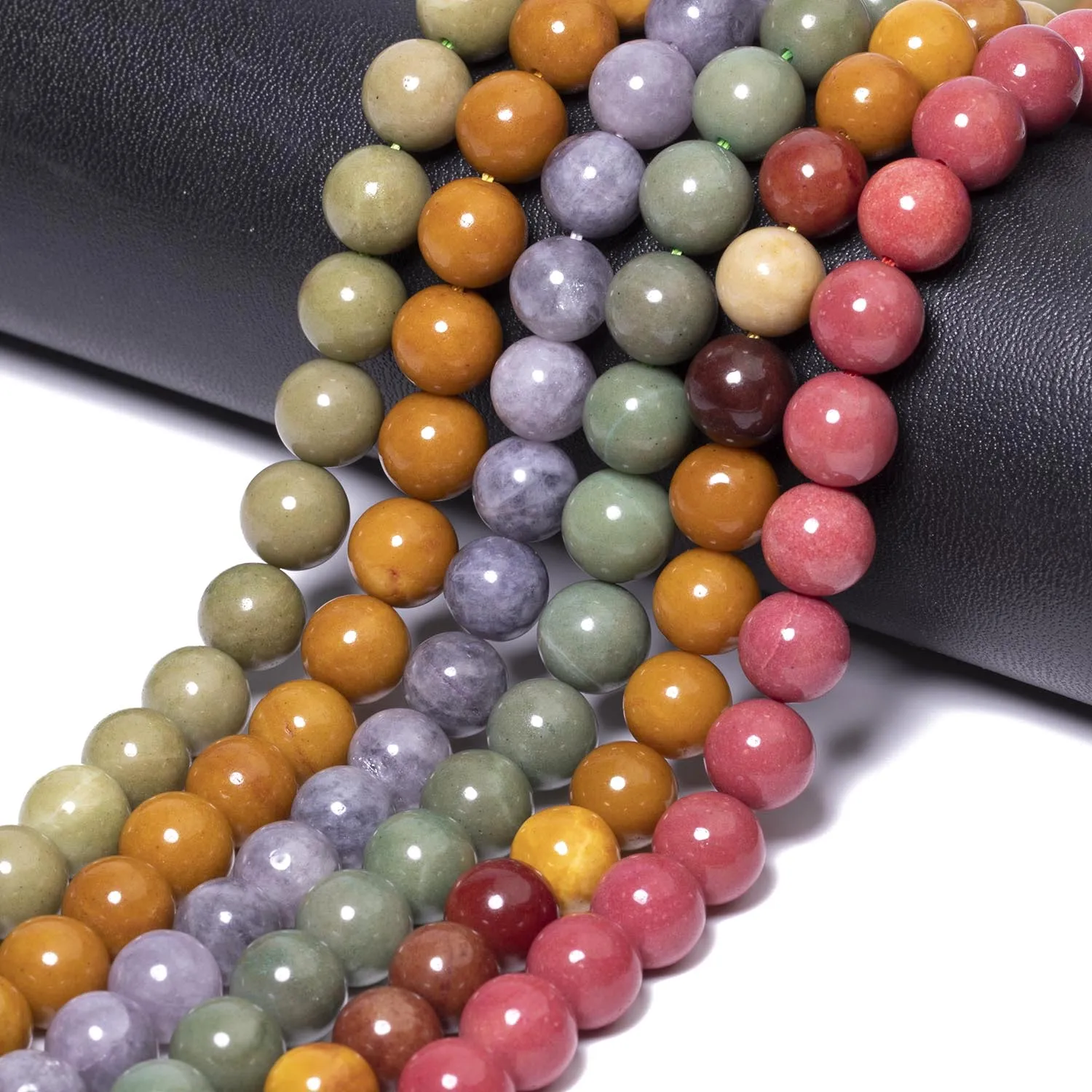 Multicolor Natural Alashan Agate Stone Beads 6mm 8mm 10mm Round Loose Spacer Beads for Jewelry Making Diy Bracelet Accessories - Image 6
