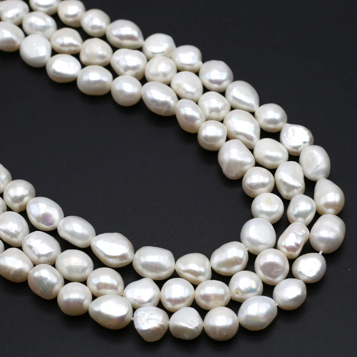 Natural Freshwater Pearl Beaded Irregular Rice Shape White Loose Spacer Beads for Jewelry Making Diy Bracelet Necklace Gifts - Image 2