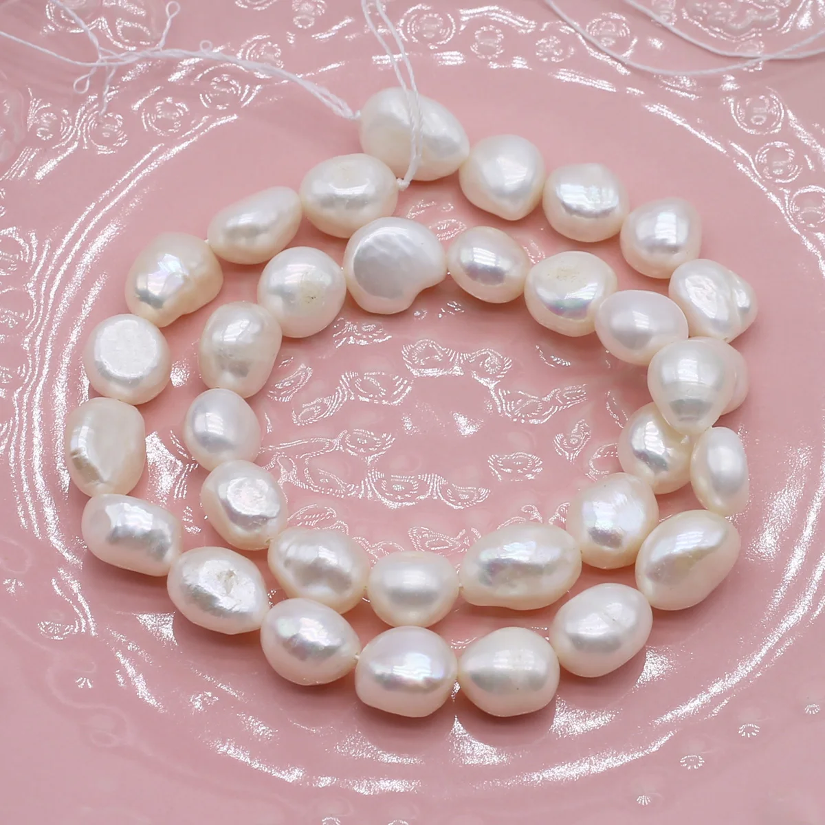 Natural Freshwater Pearl Beaded Irregular Rice Shape White Loose Spacer Beads for Jewelry Making Diy Bracelet Necklace Gifts - Image 3