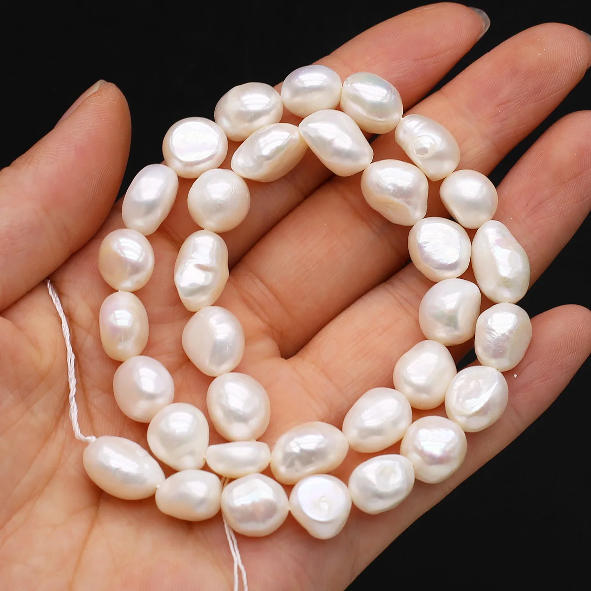 Natural Freshwater Pearl Beaded Irregular Rice Shape White Loose Spacer Beads for Jewelry Making Diy Bracelet Necklace Gifts - Image 5