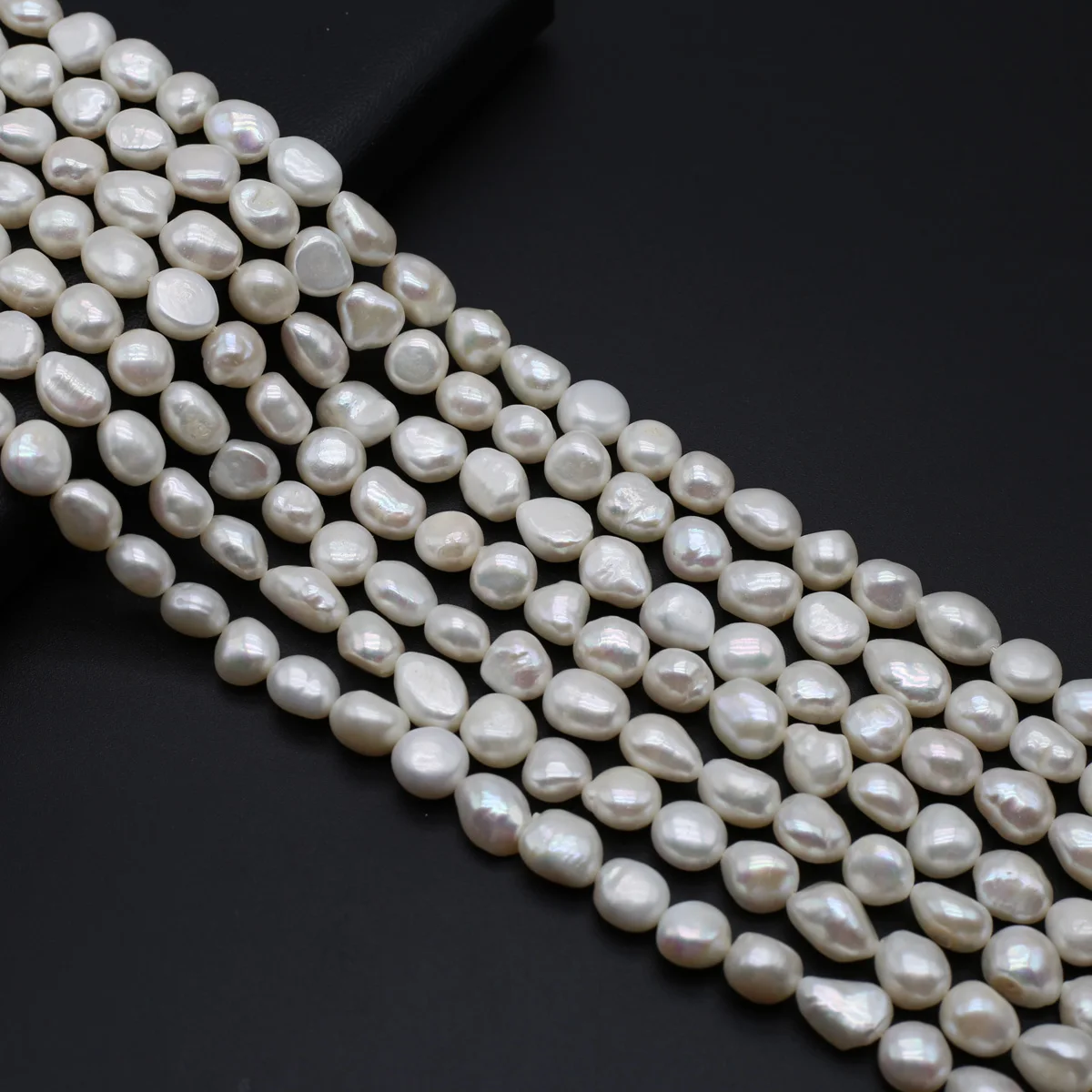 Natural Freshwater Pearl Beaded Irregular Rice Shape White Loose Spacer Beads for Jewelry Making Diy Bracelet Necklace Gifts