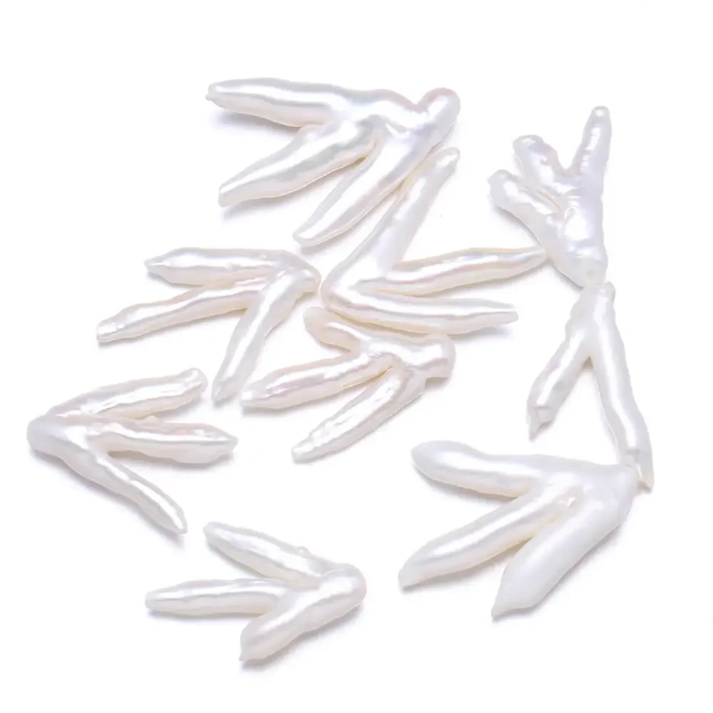 5pcs Natural Freshwater Pearl Pendant Punch Loose Beads Irregular Isolation Beads For DIY Jewelry Making Bracelet Necklace Accessorie - Image 2