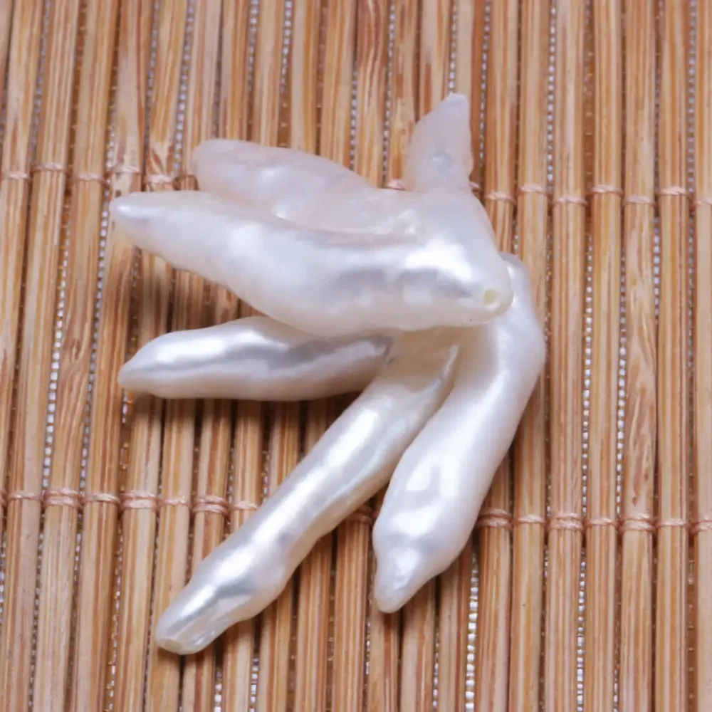 5pcs Natural Freshwater Pearl Pendant Punch Loose Beads Irregular Isolation Beads For DIY Jewelry Making Bracelet Necklace Accessorie - Image 3