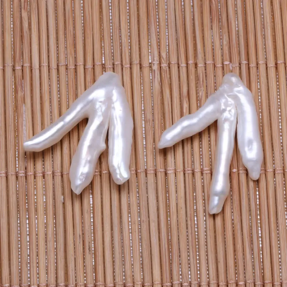 5pcs Natural Freshwater Pearl Pendant Punch Loose Beads Irregular Isolation Beads For DIY Jewelry Making Bracelet Necklace Accessorie - Image 4