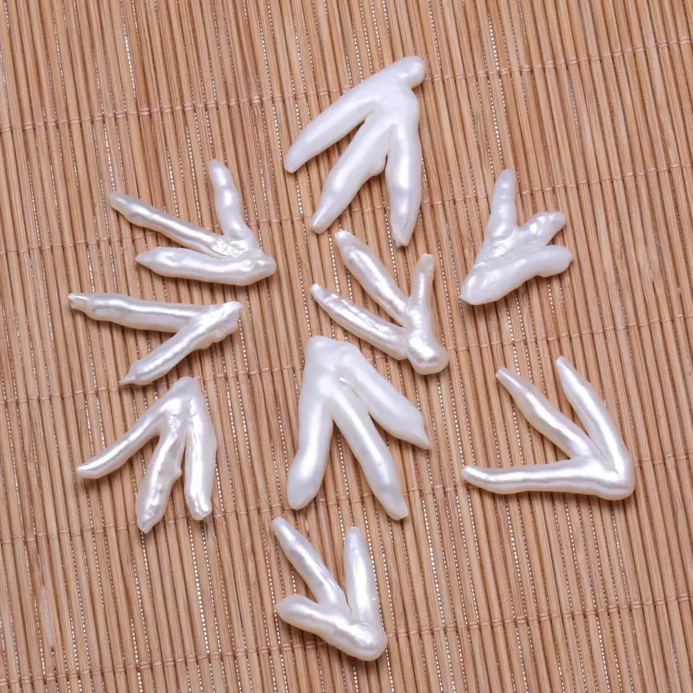 5pcs Natural Freshwater Pearl Pendant Punch Loose Beads Irregular Isolation Beads For DIY Jewelry Making Bracelet Necklace Accessorie - Image 5