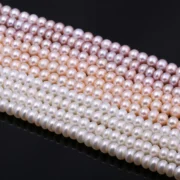 Natural Freshwater Pearls Beads High Quality 36 cm Punch Loose Beads for Jewelry Making DIY Women Necklace Bracelet 6-7 mm