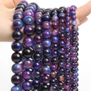 Wholesale 6-10mm Natural Dark Sugilite Stone Beads Round Loose Spacer Beads for Jewelry Making Diy Bracelet Necklace Accessories