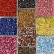 50g/pack Mixed Color & Shape Glass Tube Beads, Rice Beads, Scattered, Handmade DIY Jewelry Making Beading Material
