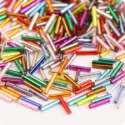 2x9mm Long Glass Beads Multicolor for Jewelry Making DIY Material Accessories 1 Pack