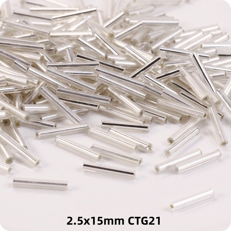 2.5x15mm Long Glass Beads Multicolor for Jewelry Making DIY Material Accessories 1 Pack - Image 3