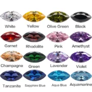 Marquise Shape Cubic Zirconia Stone 2X4mm~10X20mm Multicolor Brilliant Cut Loose CZ Synthetic Gems Beads For Jewelry