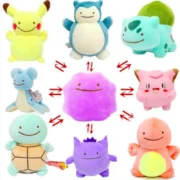 Anime Dolls Ditto Reversible Pillow Cushion Transform Pikachu Lapras Bulbasaur Snorlax Stuffed Plush Dolls Toys