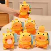 Stuffed Animal Capybara Lulu Keychain Car Keychain Bag Charm Plush Capybara Doll 10cm Hanging Ornament Kapibala Pendants Gifts