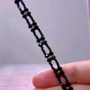Black Glass-crystal Beads Bracelet Necklace Customization Handmade Jewelry DIY