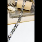 Imitation Black Crystal Pearl Beads Bracelet Handmade Jewelry Making DIY Material Kit