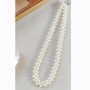 Double Row Freshwater Pearl Necklace 6mm Pearls DIY Handmade Elegant Jewelry Wedding Necklace