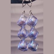 Glass Tube Cube Pearl Earrings DIY 3 Cubes Linked Design Material Kit Jewelry Making