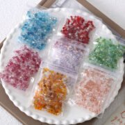 200pcs 4mm Artificial Crystal Gradient Mixed Color Pointed Crystal Beads Materials for Jewelry Making DIY Beading