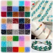 4mm Glass diamond Artificial crystal beads set DIY handmade beading bag making loose bead jewelry accessories